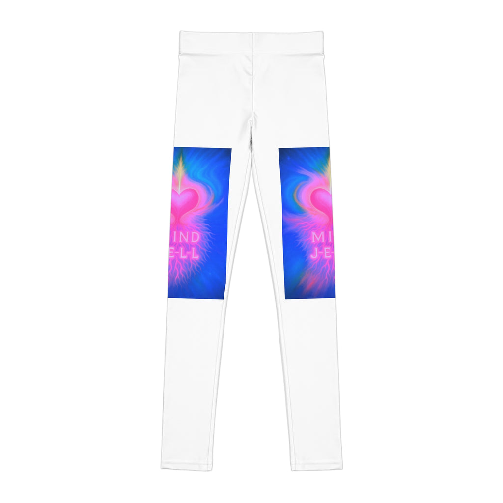 Colorful Youth Leggings - 'Mind Jell' Graphic Design