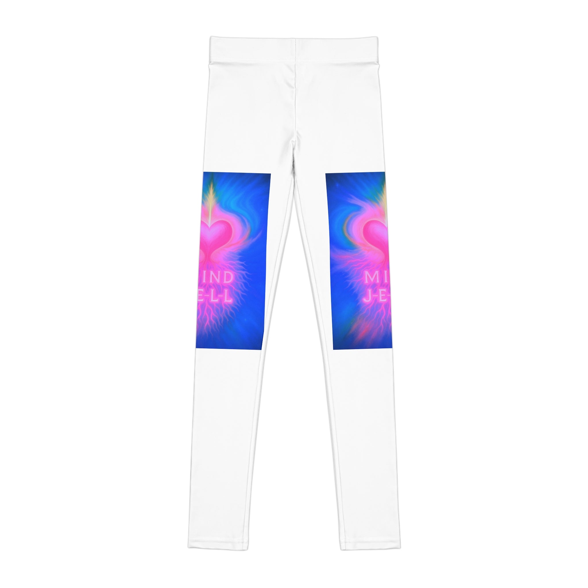 Colorful Youth Leggings - 'Mind Jell' Graphic Design