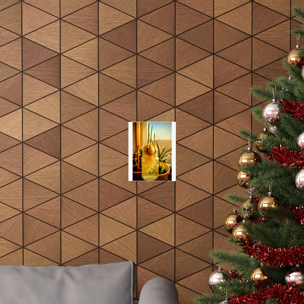 Fresh Scallions & Roots Botanical Poster - Farm-to-Table Art