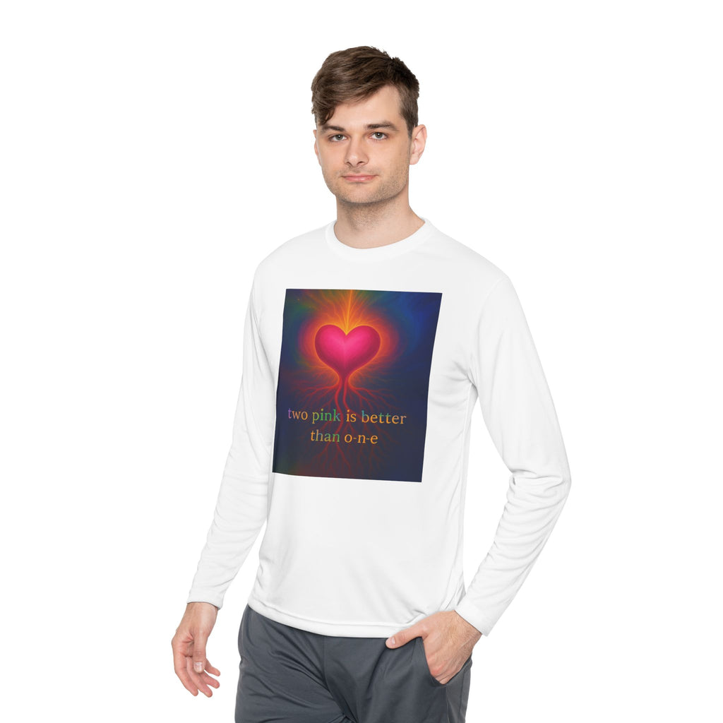 Heartwarming Long Sleeve Tee - Two Pink Is Better Than One, Unisex Gift, Casual Wear, Love Shirt, Valentine's Day Apparel