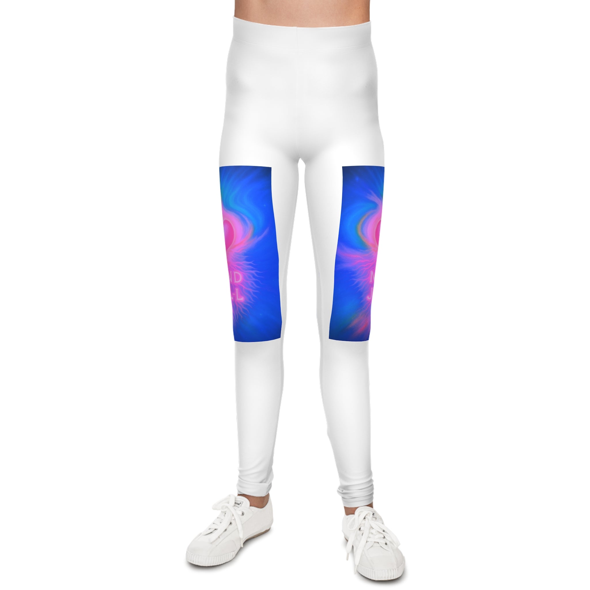 Colorful Youth Leggings - 'Mind Jell' Graphic Design