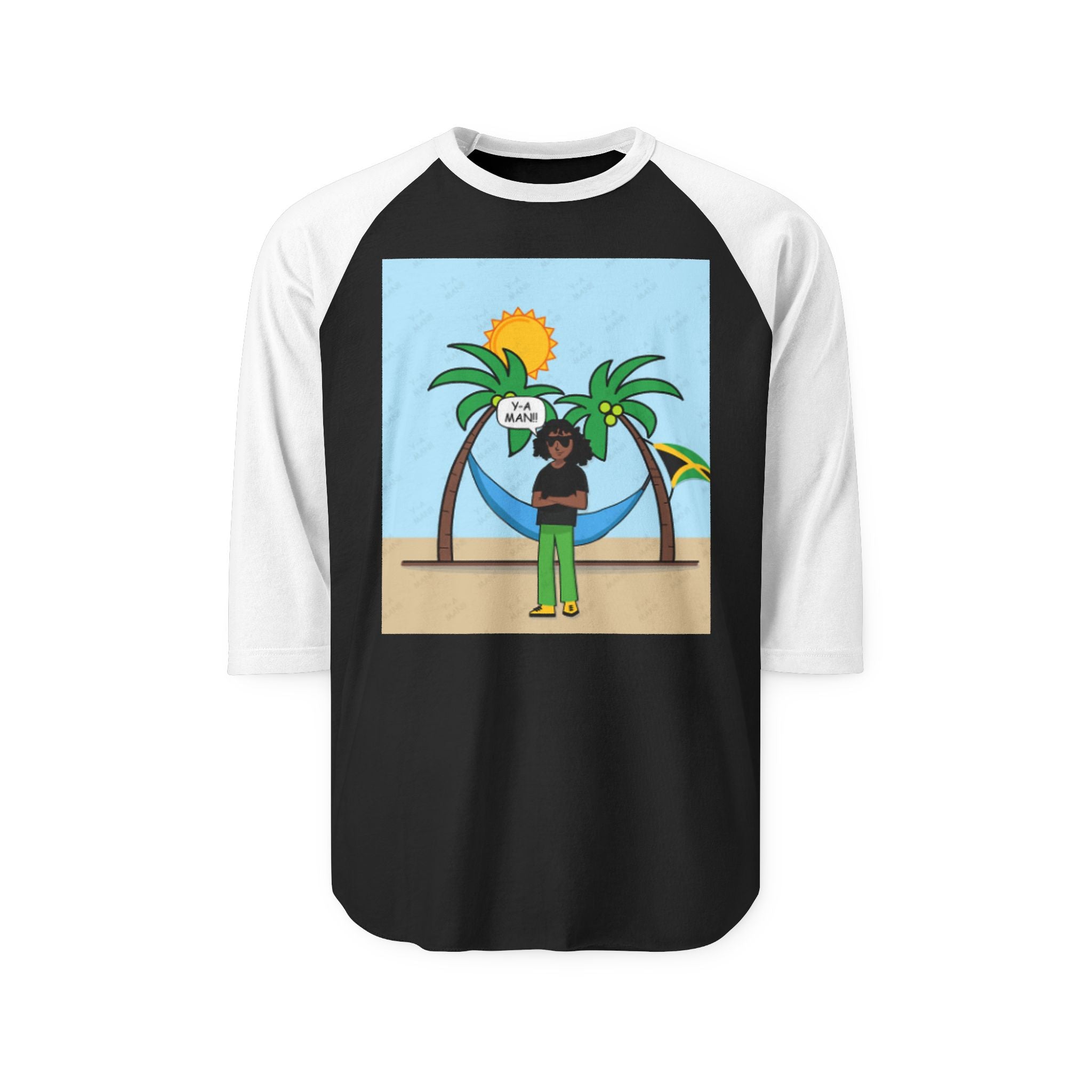 Unisex Three-Quarter Sleeve Raglan Shirt