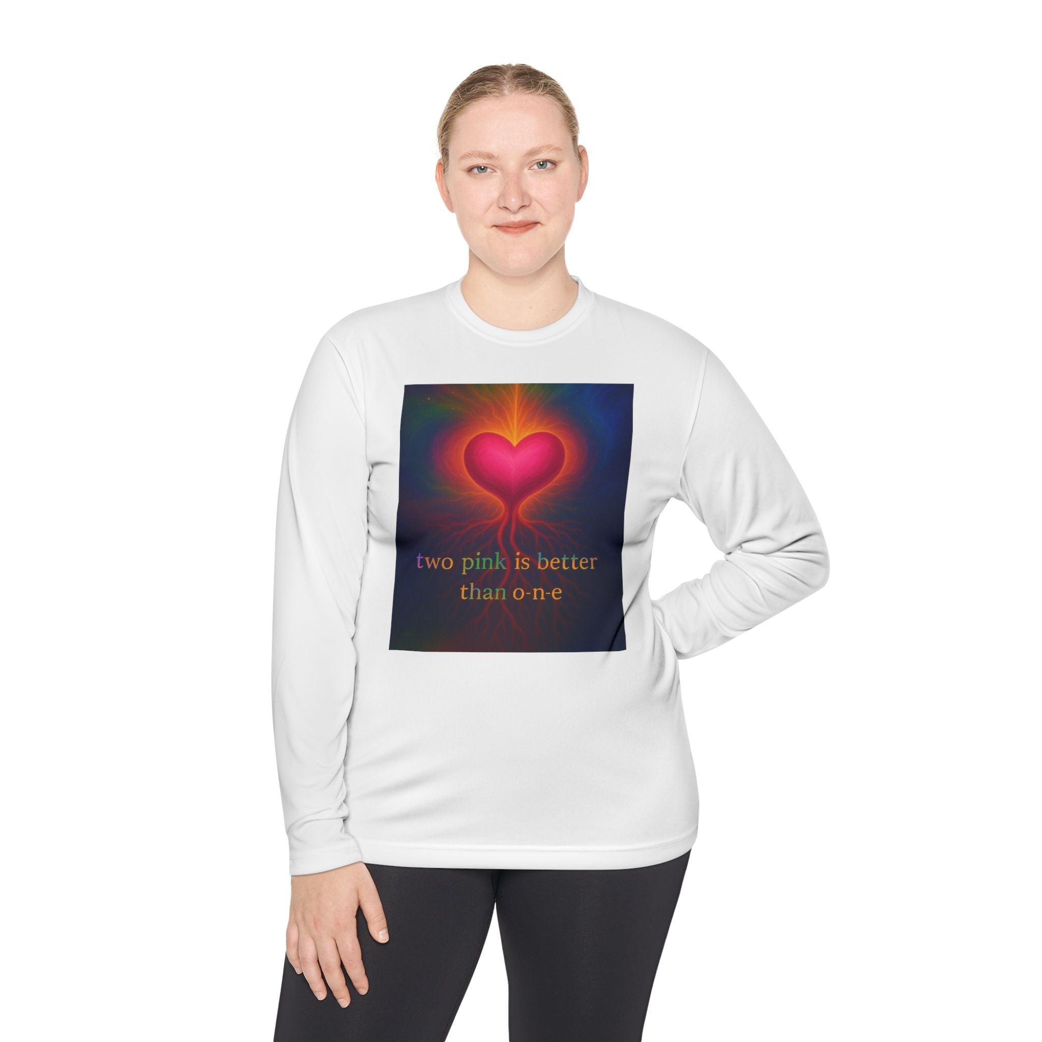 Heartwarming Long Sleeve Tee - Two Pink Is Better Than One, Unisex Gift, Casual Wear, Love Shirt, Valentine's Day Apparel