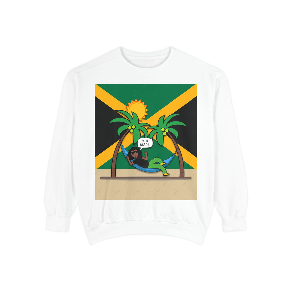 Caribbean Vibes Sweatshirt | Unisex Garment-Dyed Sweatshirt, Beach Vibes, Tropical Apparel, Summer Fashion, Gift for Him/Her