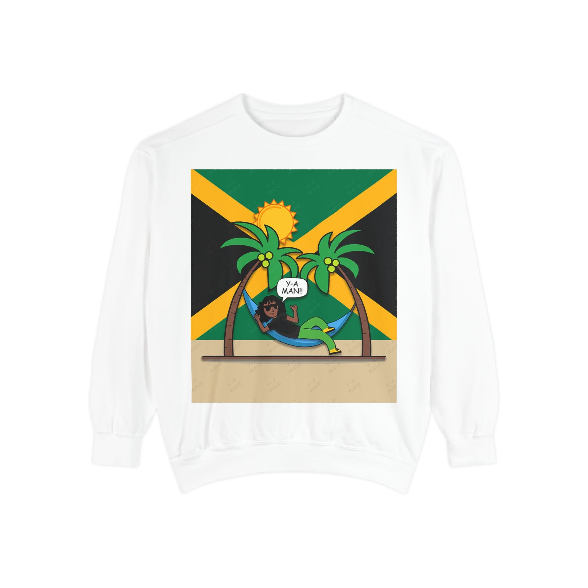 Caribbean Vibes Sweatshirt | Unisex Garment-Dyed Sweatshirt, Beach Vibes, Tropical Apparel, Summer Fashion, Gift for Him/Her