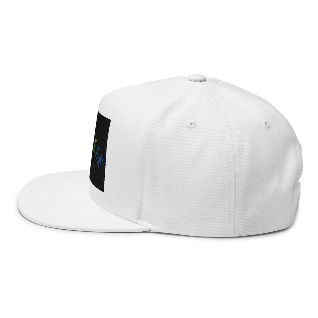 Colorful Flat Bill Cap - Embroidered Fun Cap for Festivals, Casual Wear, Gifts, Birthday, and Everyday Style