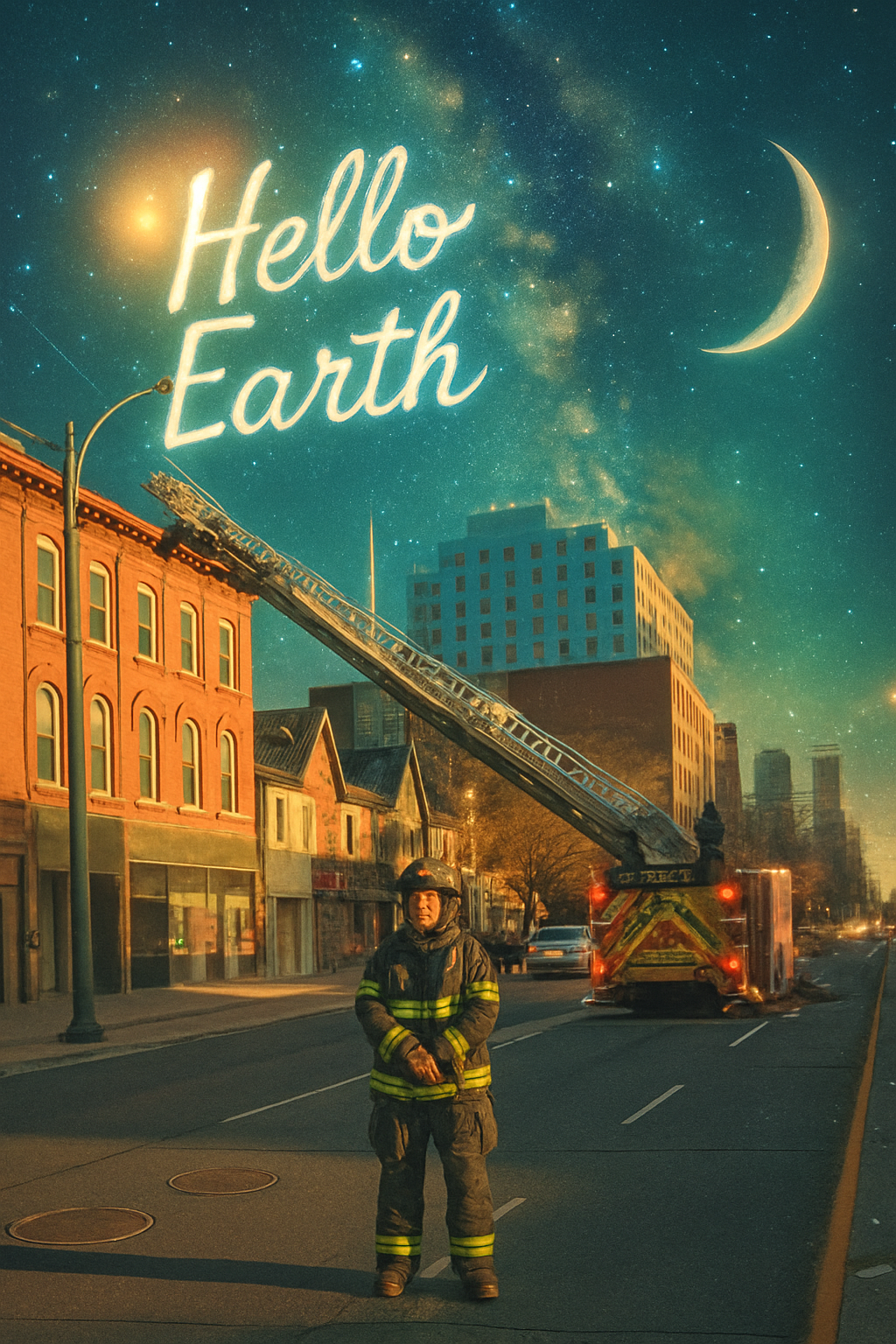 Hello earth fire truck